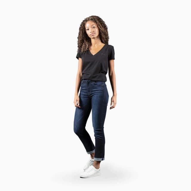 Product: Women's Small Wordmark Short Sleeve V-Neck Tee image